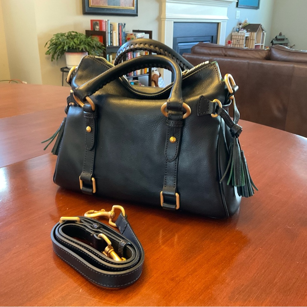 Like New Dooney & Bourke Black Leather Satchel